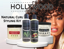 Load image into Gallery viewer, Hollywood Curl Natural Curl Styling Kit with 12 Essential Oils, Vitamins and Protein