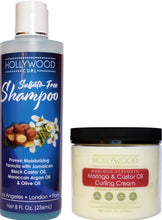 Load image into Gallery viewer, Essential Oil Infused Sulfate Free Shampoo and Moringa Castor Oil Curling Cream
