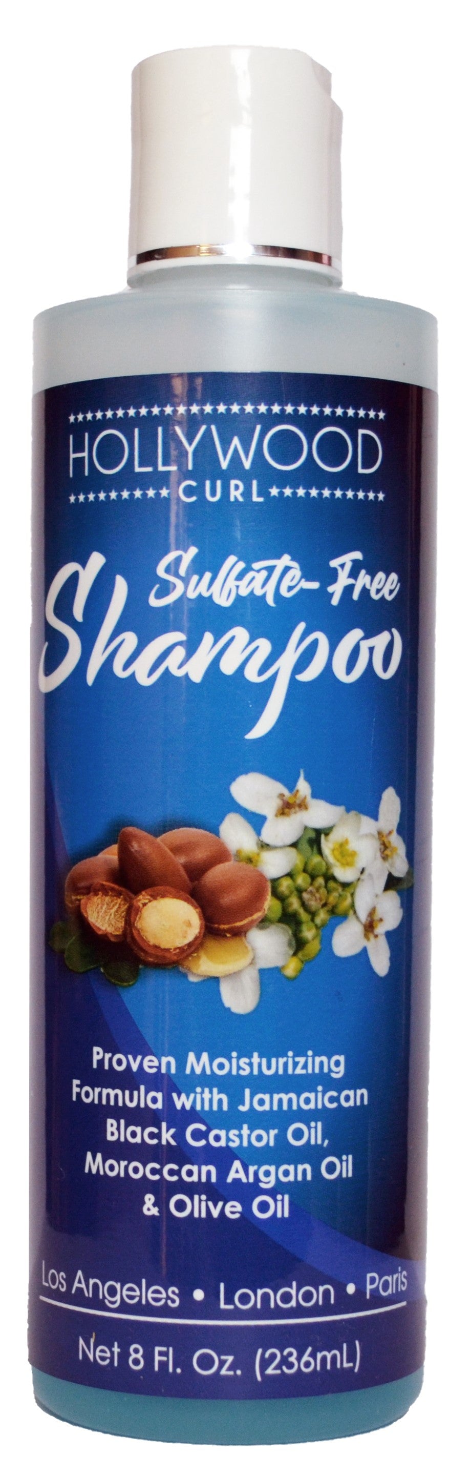 Hollywood Curl Sulfate Free Shampoo with Jamaica Black Castor, Argan and Olive Oil
